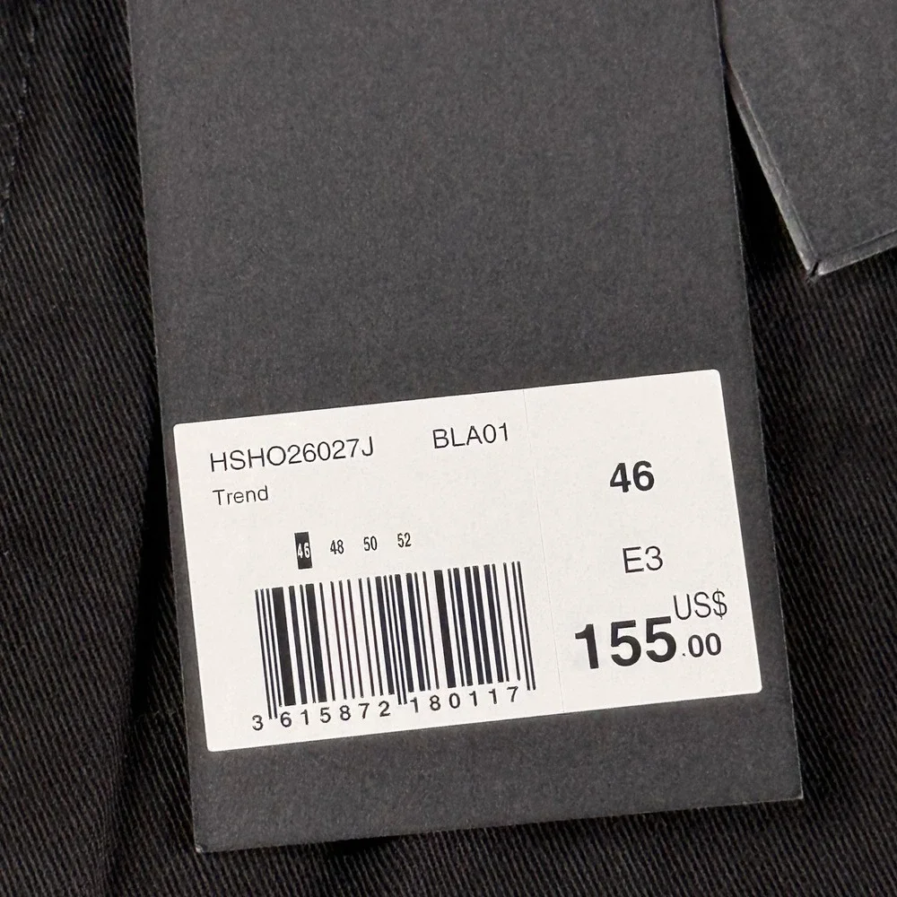 The Kooples Black Cotton Trend Shorts 46‎ US Size 32 Casual Versatile